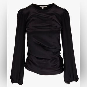 DOROTHEE SCHUMACHER Playful Volume Black Shirt Silk Front Size 1 XS
